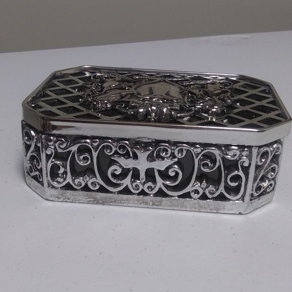 Vintage Trinity Broadcasting Network Jewelry Box Silver Color Christian Lion Dov - Picture 5 of 5
